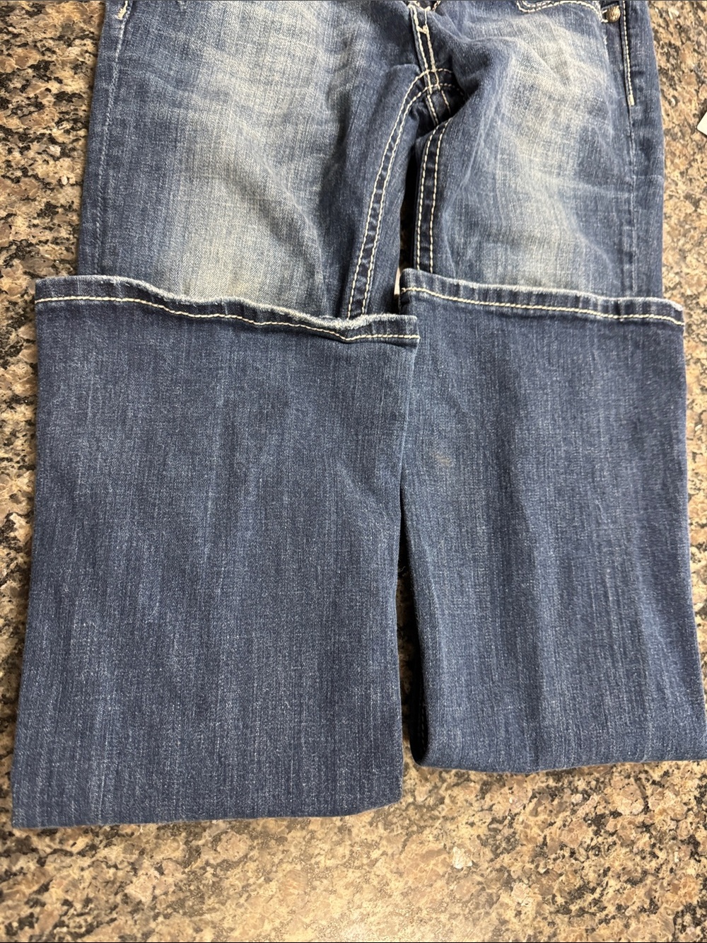 Rerock for express Y2K  low rise bootcut  Jeans with Embroidered Back Pockets 4 - Picture 14 of 14